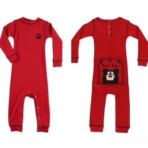 NWT Unisex Lazy One Bear Bum Flapjack Pajamas 18 M